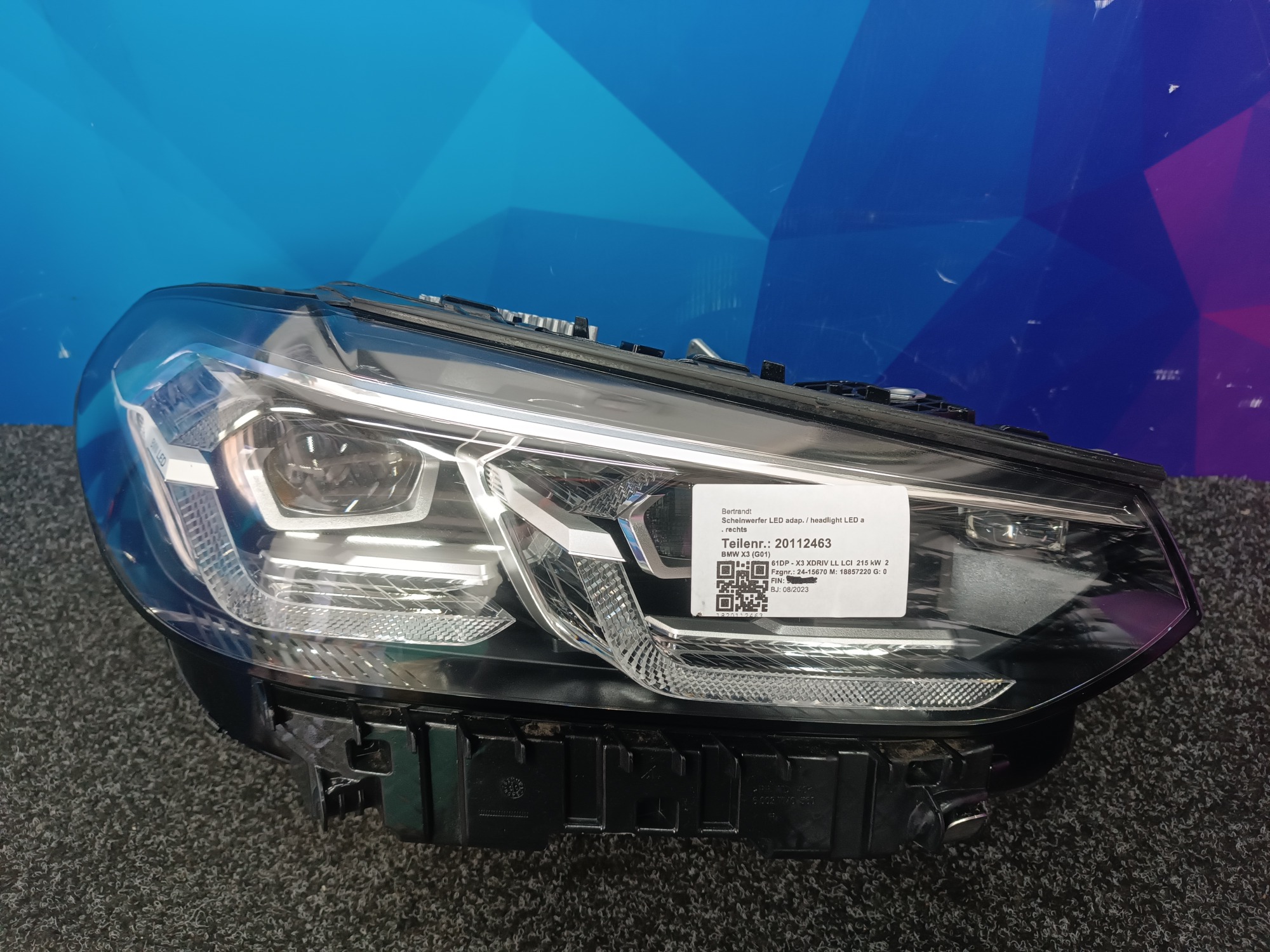 Б/у Фара передня права BMW X3 G01 - 1
