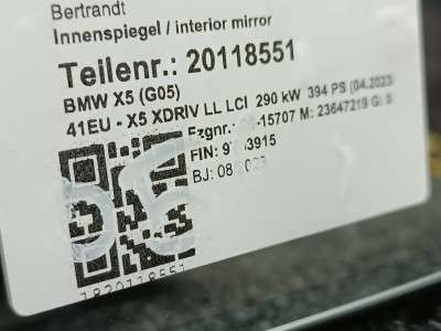Б/у Дзеркало заднього виду салонне BMW X5 G05