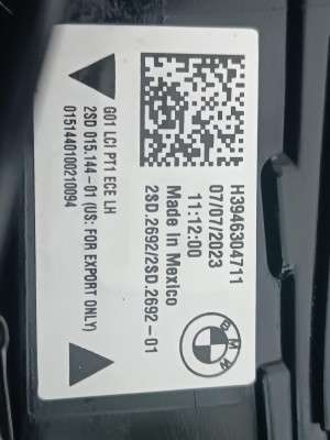 Б/у Ліхтар задній лівий BMW X3 G01