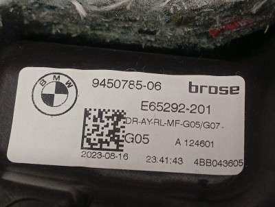 Б/у Склопідйомник електричний двері задньої лівої BMW X5 G05