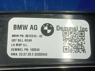 Б/у Накладка декоративна на поріг ліва BMW X7 G07