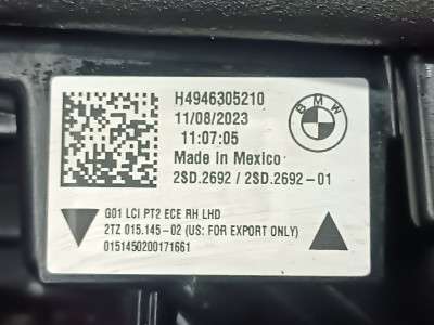 Б/у Ліхтар задній правий BMW X3 G01