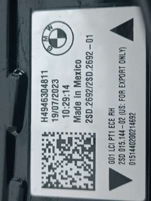 Б/у Ліхтар задній правий BMW X3 G01