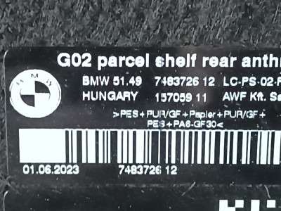 Б/у Полиця багажника BMW X4 G02