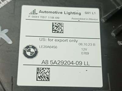 Б/у Фара передня права BMW X3 G01