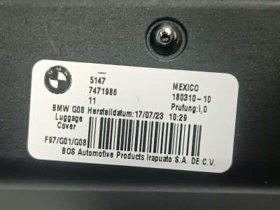 Б/у Шторка (полиця) багажника BMW X3 G01